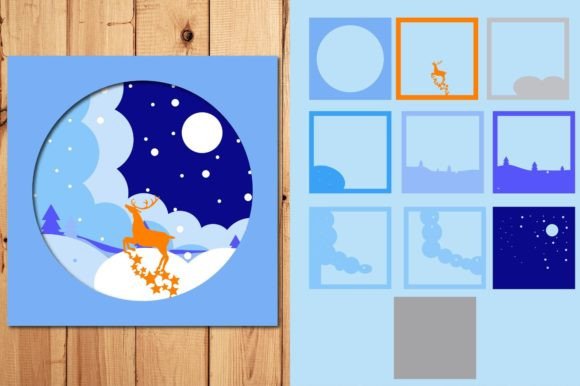 3D SVG Christmas Laser Cutout Files