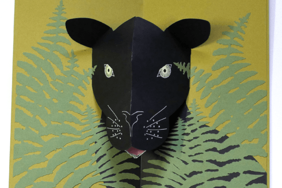 3D SVG Panther Pop-up Card