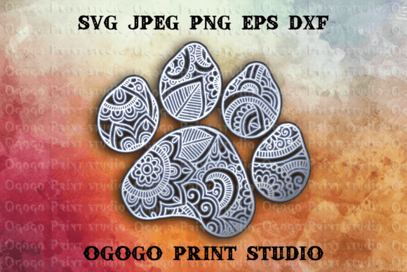 3D SVG Shapes: A Layered Dog Paw Mandala for Creative Projects