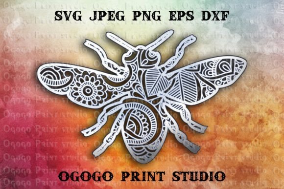 3D SVG Shapes for Modern Blog Graphics: The Bee Mandala Cut File Review