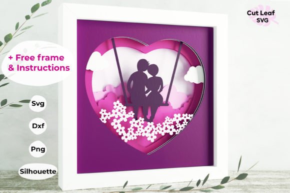 3d Valentine Shadow Box, Love, Heart