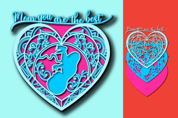 Baby in Womb Mom You Are the Best 3D SVG