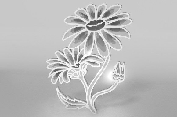 Daisies Layered Intricate Cut 3D SVG