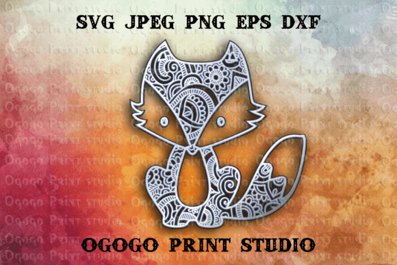 Fox Svg - 3D Layered Mandala SVG for Editorial and Web Design