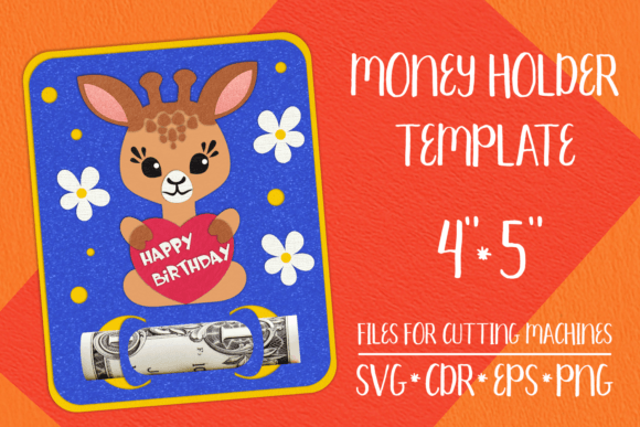 Giraffe Birthday Card Money Holder