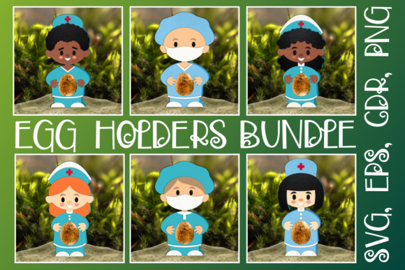 Health Staff Egg Holders Bundle SVG