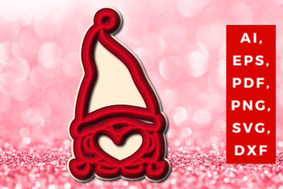 Layer Valentines Day Gnomes SVG Cut File