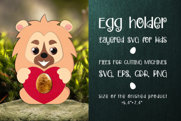 Lion Chocolate Egg Holder Template SVG