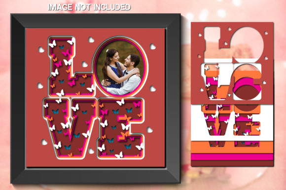 Love with Personalized Photo 3D SVG for Shadow Box Creations