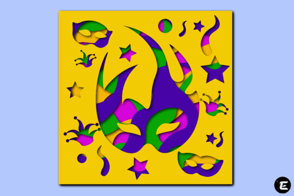 Mardi Gras Embroidery Design
