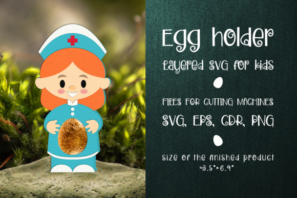 Nurse Chocolate Egg Holder Template SVG
