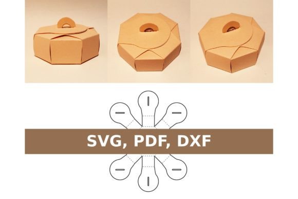 Round Box 3D SVG Gift Boxes