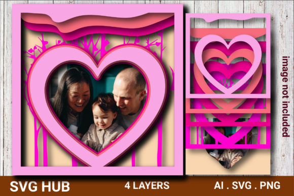 Valentine's Day Photo Lightbox 3D SVG