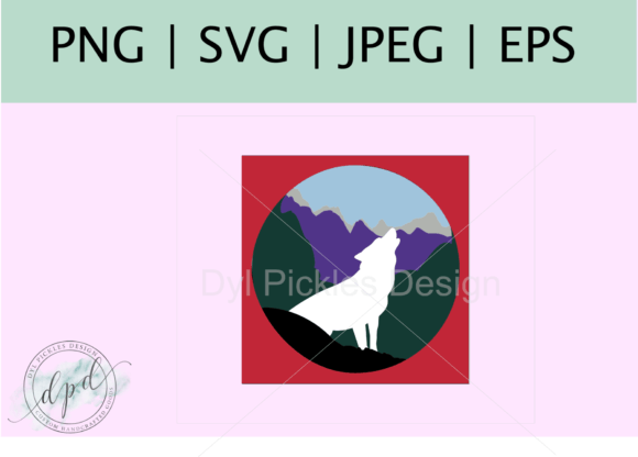 Wolf Shadow Box and Decal 3D SVG