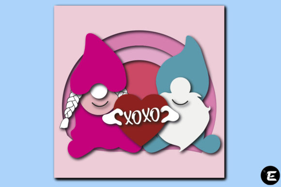 XOXO 3D SVG Shadow Boxes